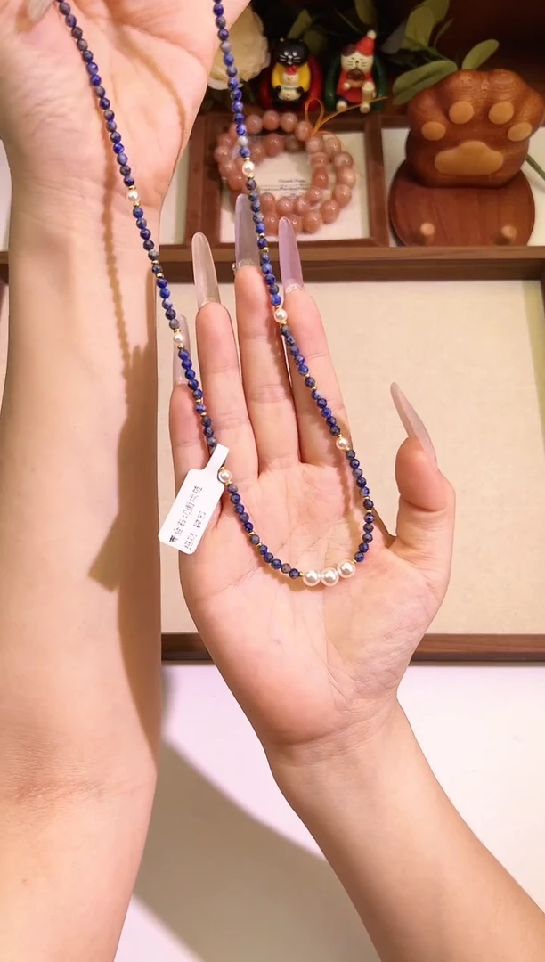 白玉菩提吊坠青金多切面