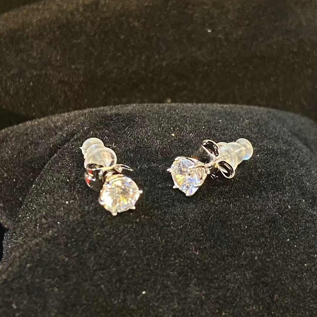 铜合金锆石耳饰 JX78- 轻奢简约单钻耳饰耳钉[HZ]JX440178