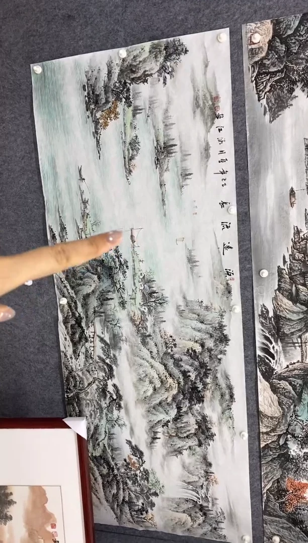 国画阳**子沈泳江 手绘 小六尺180*70cm