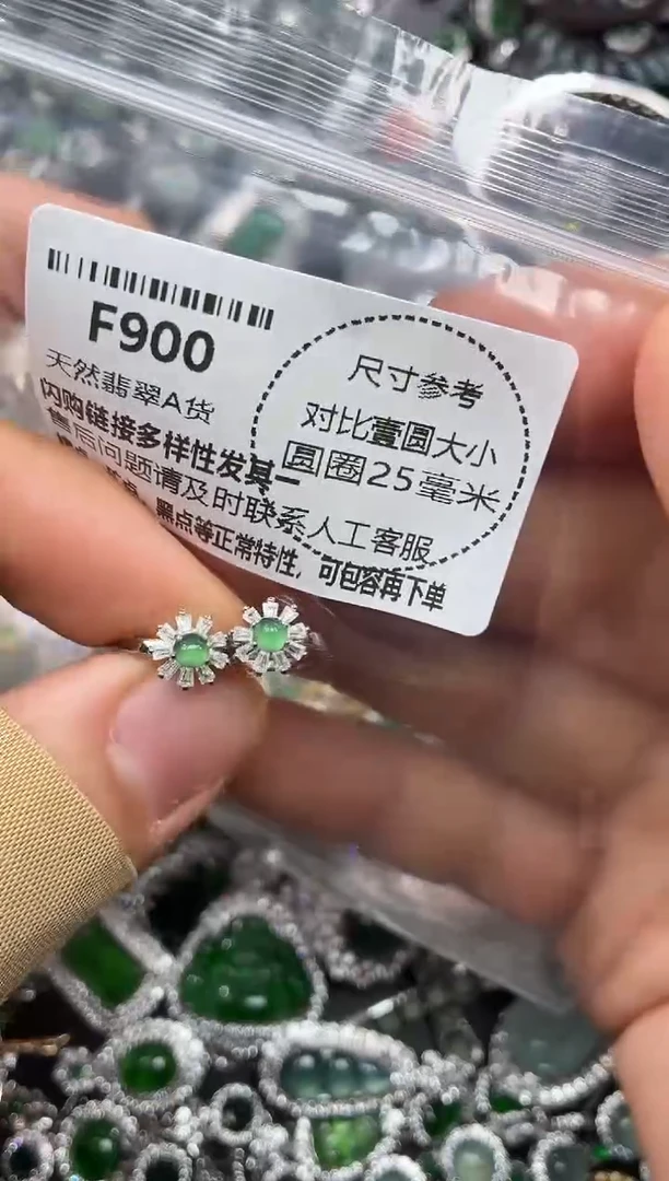 颈饰未镶嵌翡翠F900耳扣