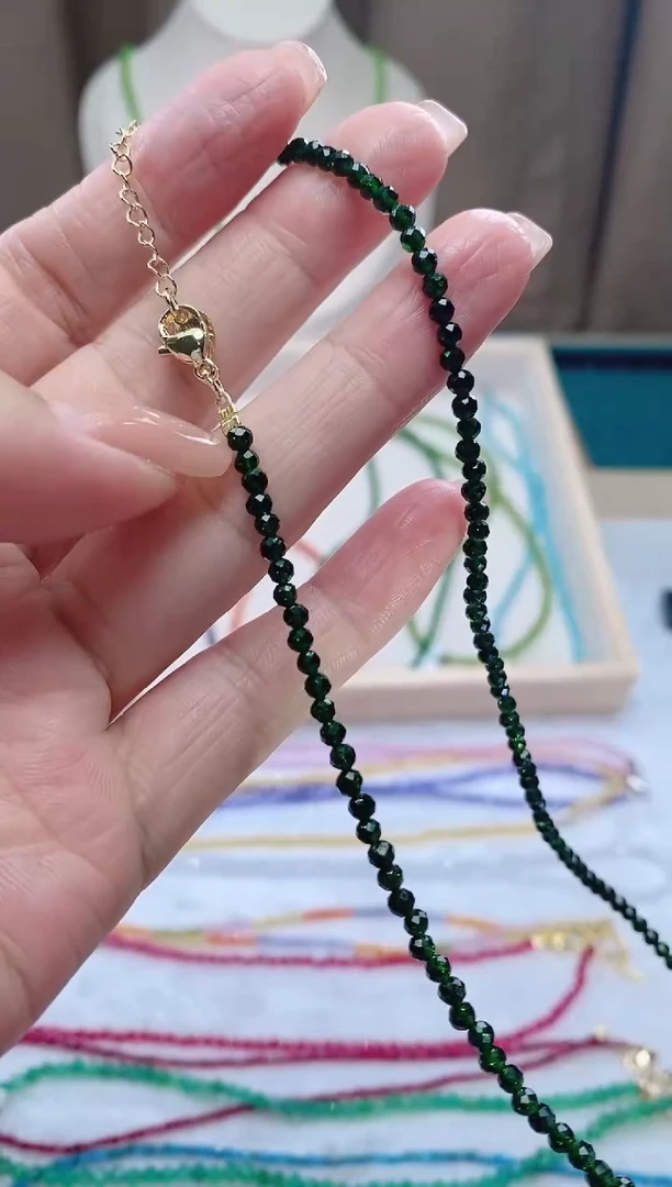 【闪购商品】石榴石（沙弗莱）颈饰14K金镶嵌诗颜珠宝甄选SYZB73