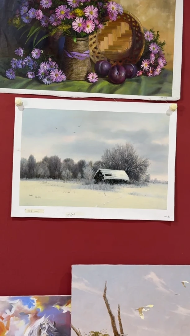 油画【特价画芯】朝鲜画家原创手绘油画作品