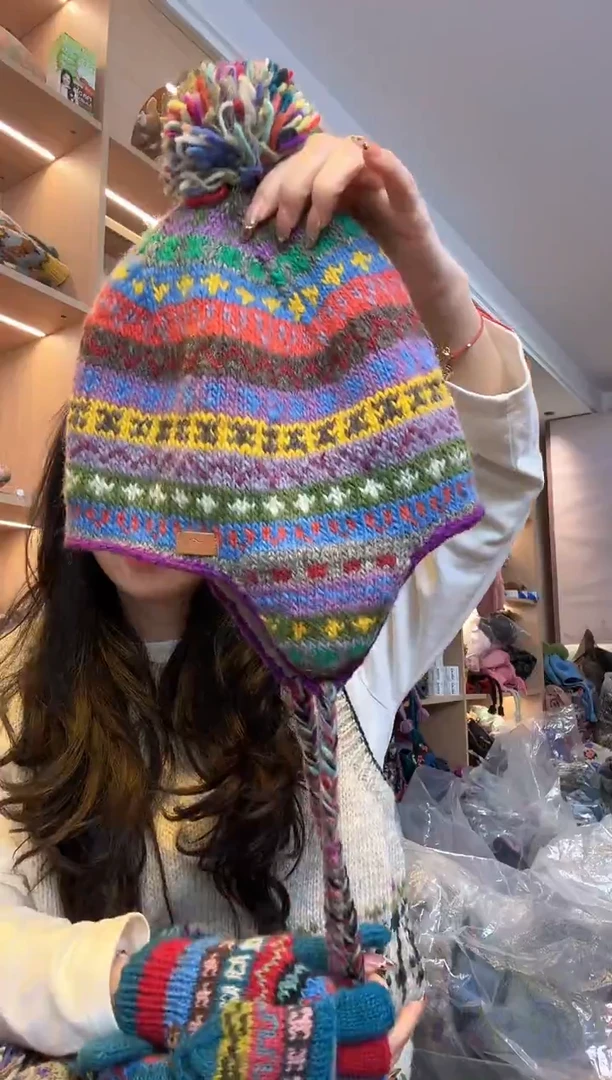 棉叶*百羊毛护耳帽B127