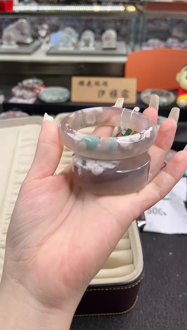 未镶嵌手镯石英质玉57圈口（赠品镯心）s9666