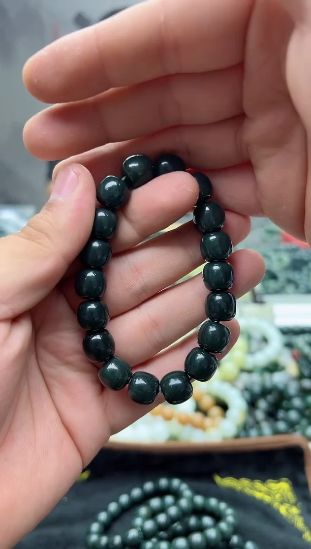 手串未镶嵌和田玉新疆塔县油青12