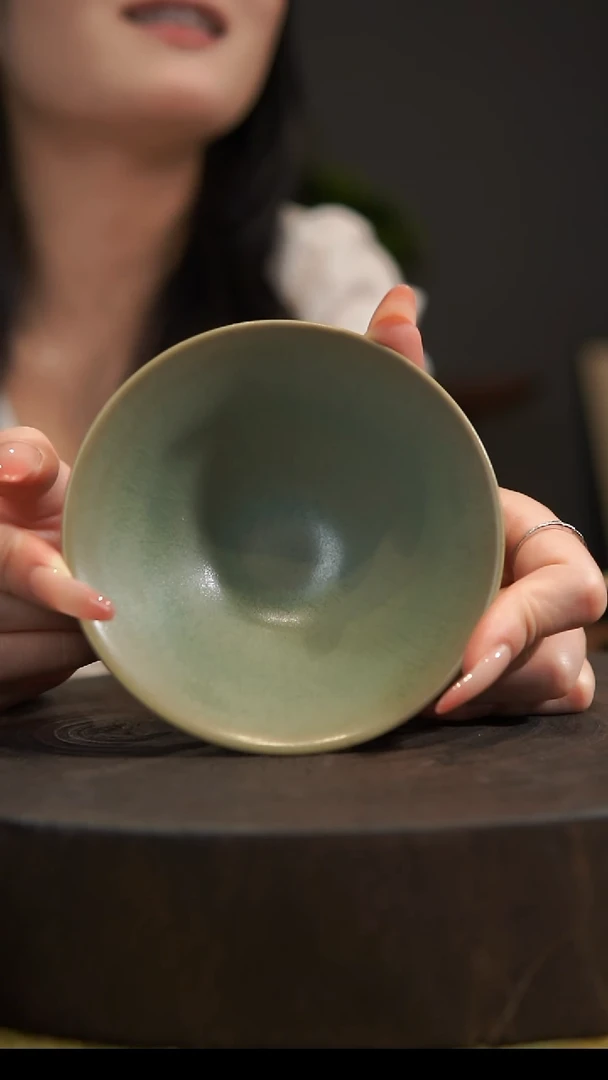 杯子斗笠杯 汝州原产地  原矿老釉