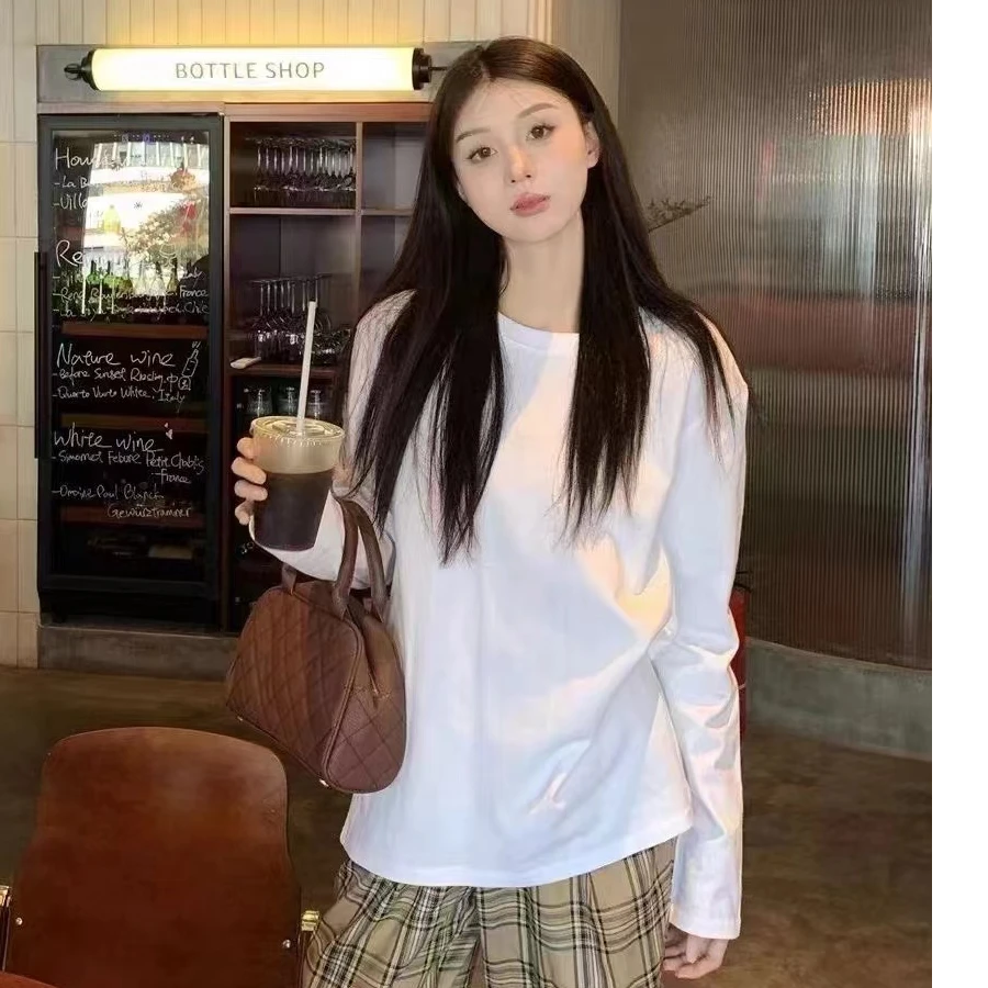 【简约百搭】纯棉打底男女同款 长袖T恤