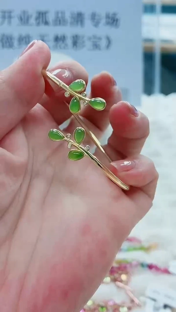 银S925镶嵌手镯和田玉559ZB1115产品一个（多样性）