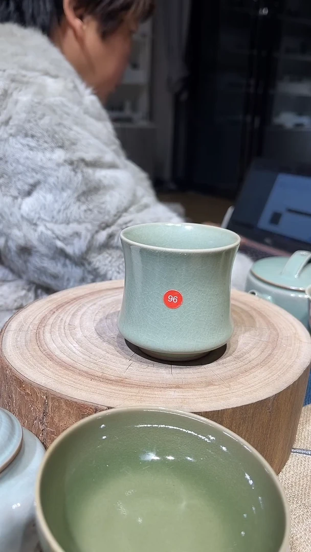 摆件陶原生态原矿青绿马蹄