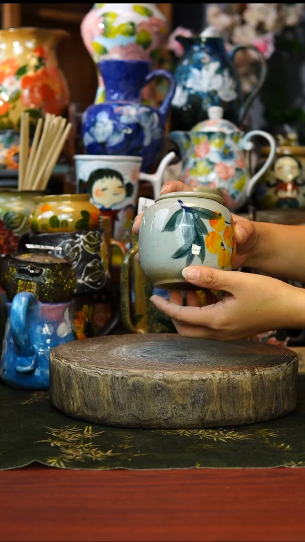 花瓶/杯子/碗微瑕168景德镇手工高温釉下彩