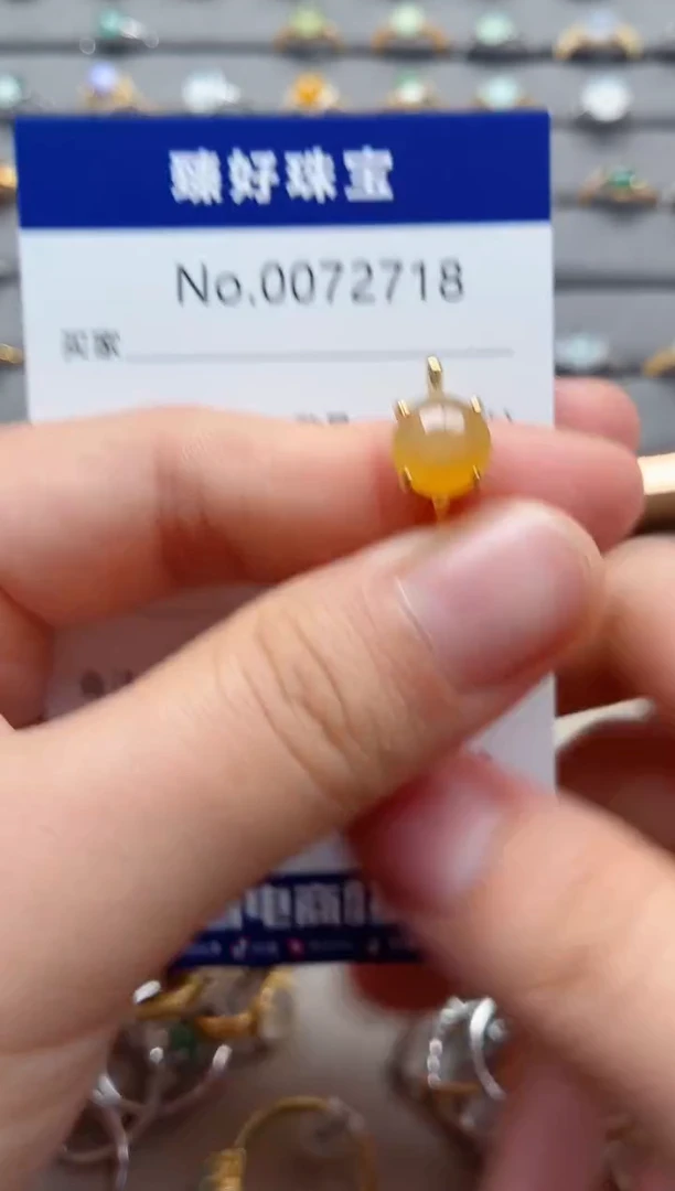 银S925镶嵌戒指翡翠1