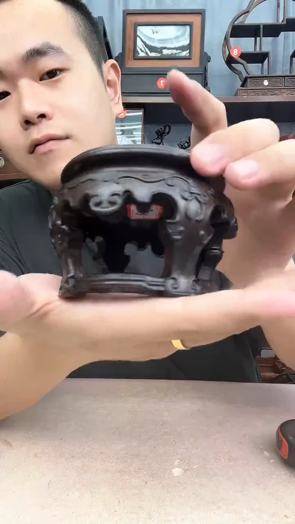 鸡翅木类端景台小李子红木工艺品