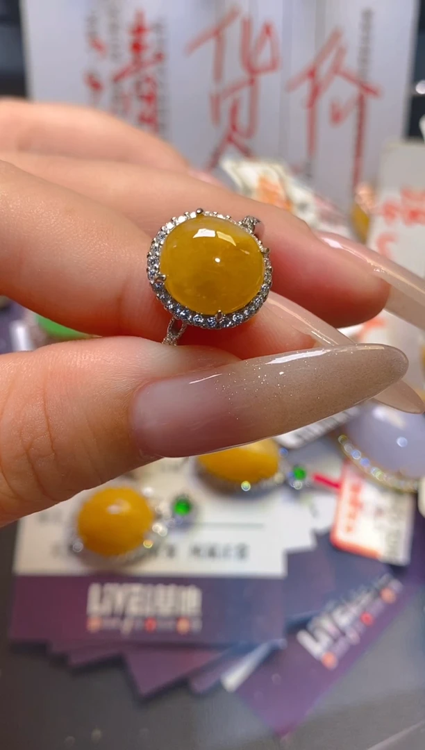 翡翠银S925镶嵌耳饰天然