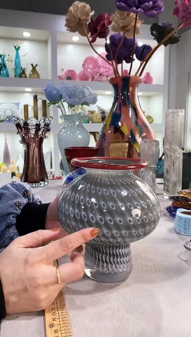 慕忆家手作琉璃花瓶瑕疵
