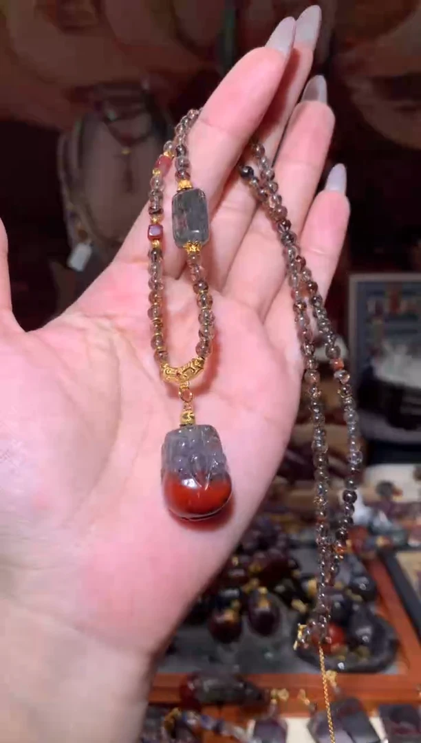 未镶嵌珠宝半成品水晶红极光貔貅多样性发其1