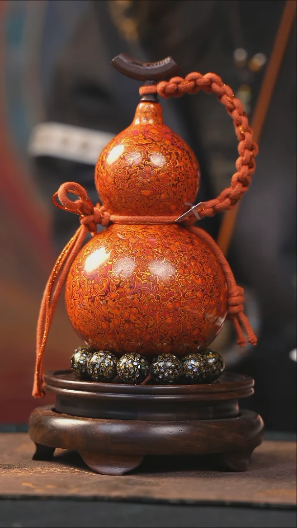 【闪购商品】YO192漆艺酒葫芦不包手串及旋转底座