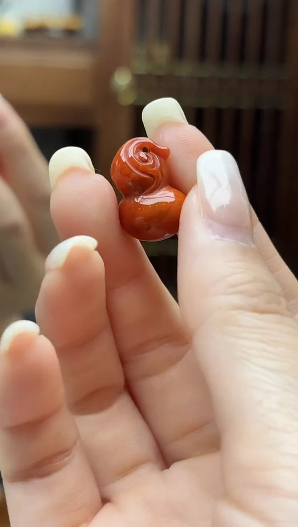 颈饰未镶嵌南红玛瑙南红葫芦吊坠YX编绳