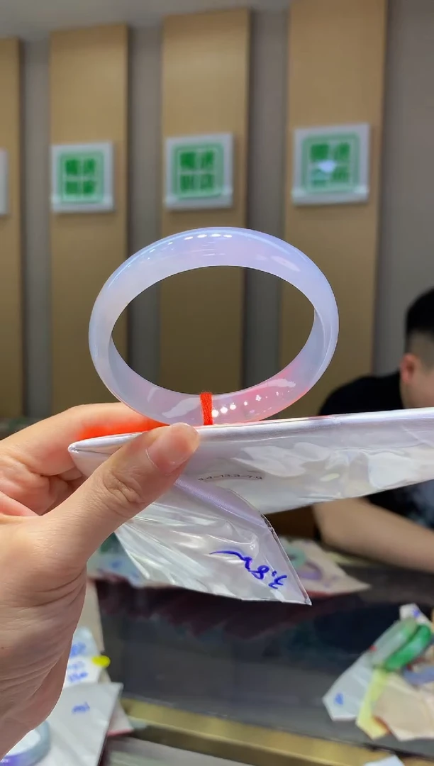 翡翠手镯未镶嵌-Q117圈口58.4*13.3*7