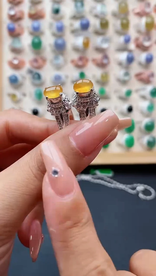 翡翠戒指未镶嵌缅甸天然A货翡翠22   5-6/7