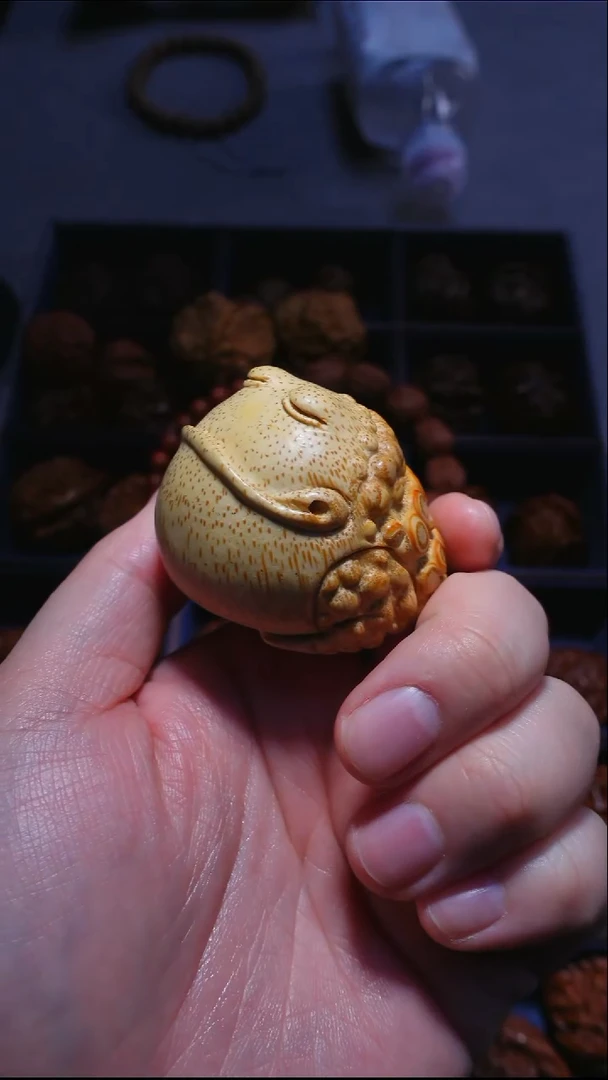 竹5cm左右手工竹金蟾雕刻