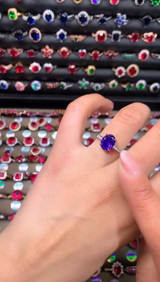 【闪购商品】水晶戒指银S925镶嵌8.10