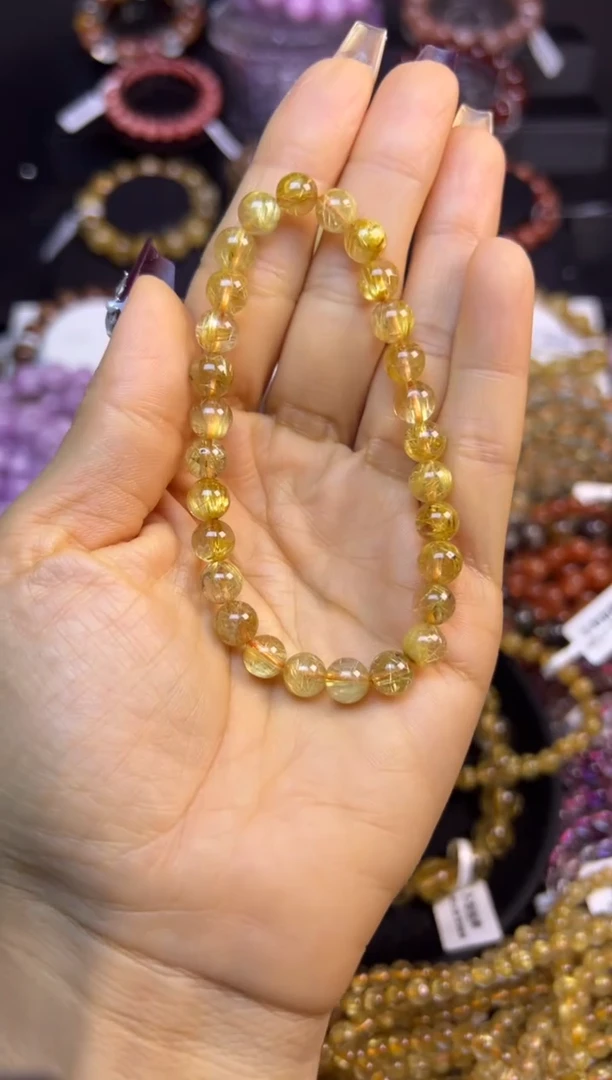 未镶嵌手串水晶金发晶7.3mm