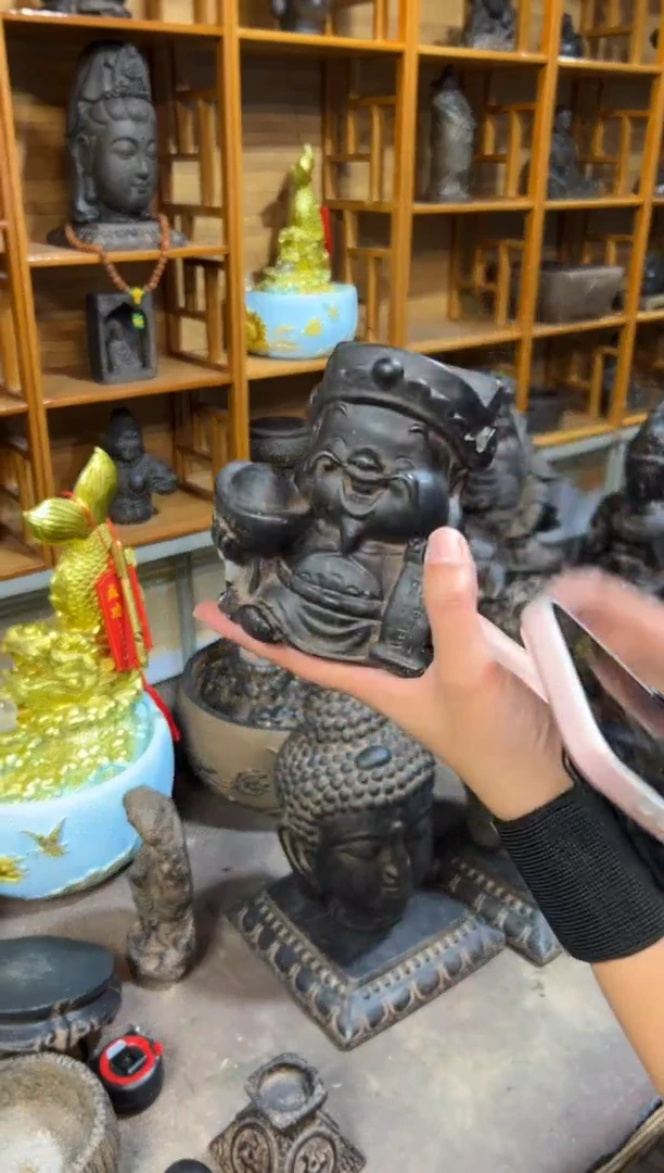 陶土【火山泥】财神到摆件