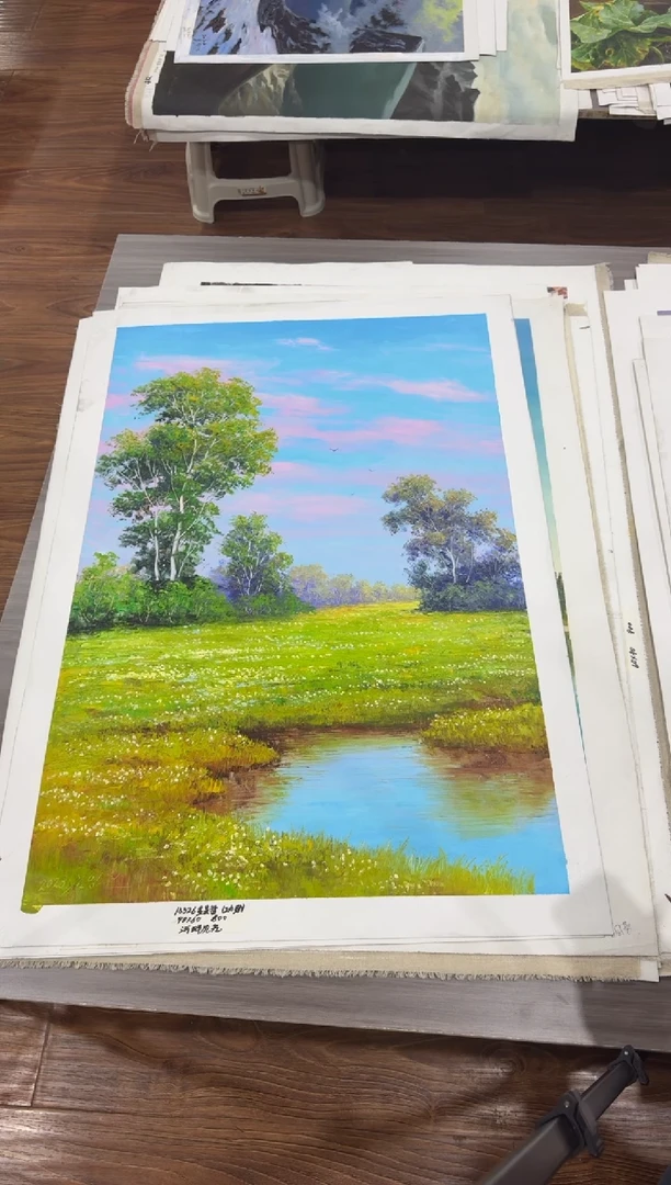 油画【60号】约90*60丨朝鲜原创纯手绘孤品油画丨顺丰包邮