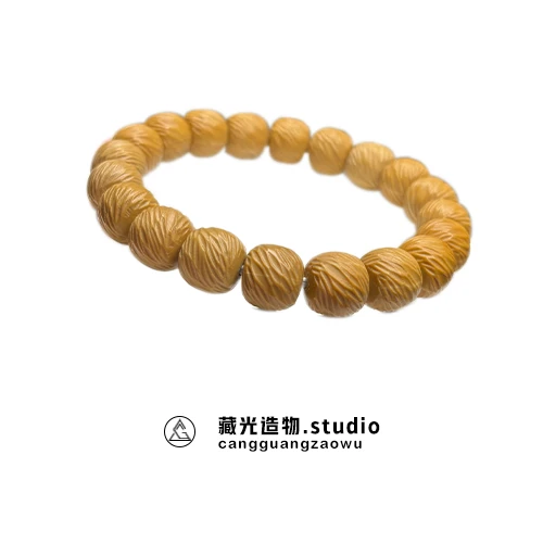 【藏光出品】哑光云锦猴头手串手文玩猴头微瑕练手款（介意勿拍）