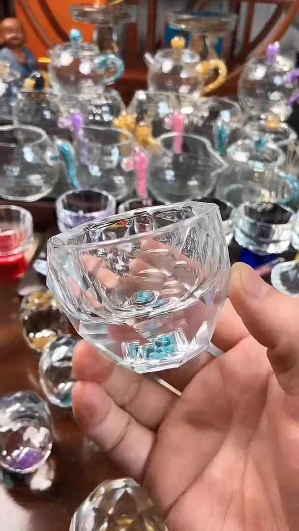 【闪购商品】玺宴新款水晶八角杯绿松石