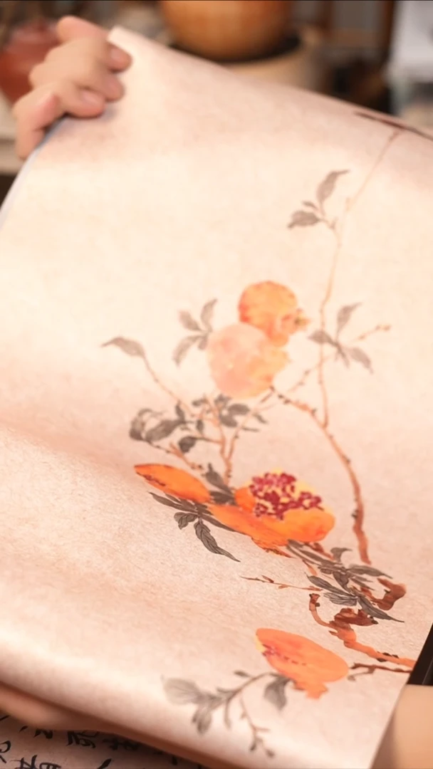 茶具石榴长款一人饮茶席