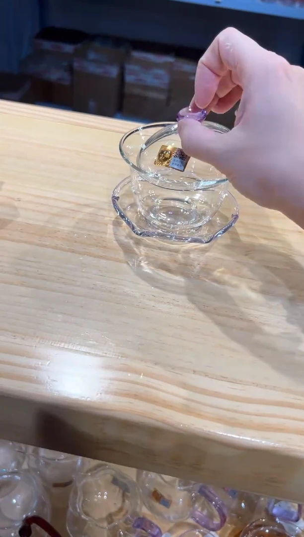 禾器-禅语盖碗-浅紫色