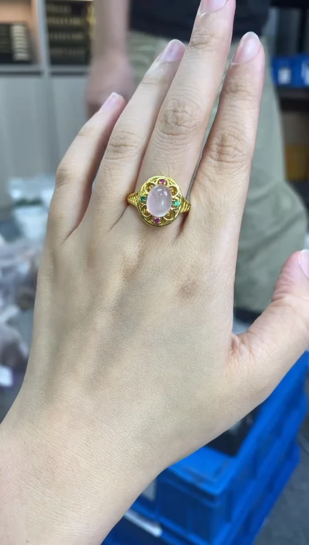 水晶戒指未镶嵌多样性发一件