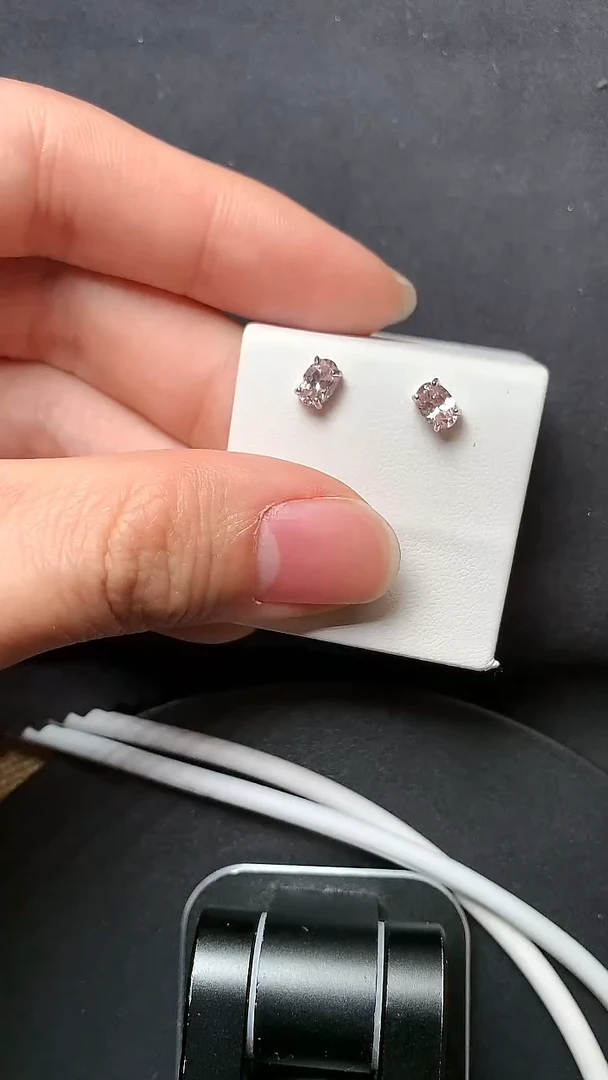 碧玺耳饰银S925镶嵌86-20