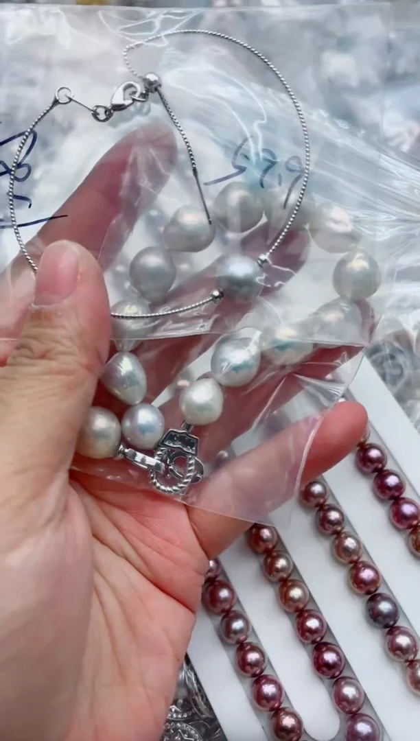 未镶嵌手链淡水珍珠一起非无暇