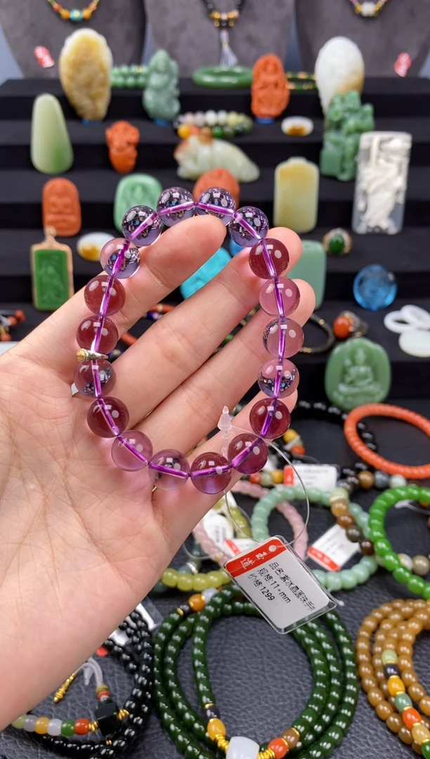 【闪购商品】水晶-未镶嵌11mm+圆珠手串