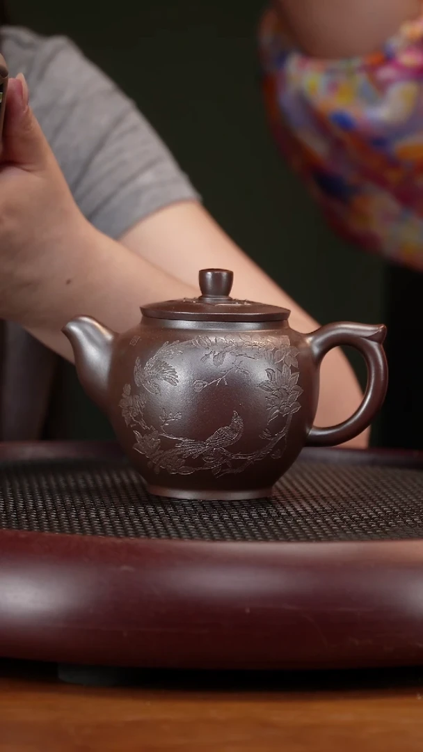 茶壶紫砂88ZCP大含蕴 黑墩头柴烧280cc