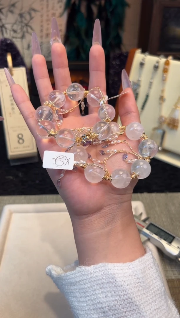 【闪购商品】水晶手链合金奶白晶