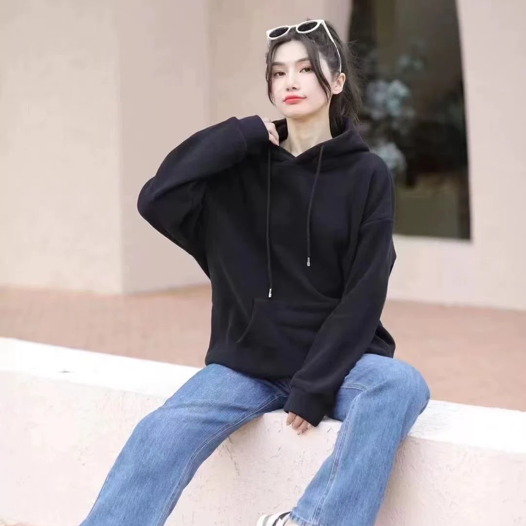 摇粒绒连帽运动卫衣