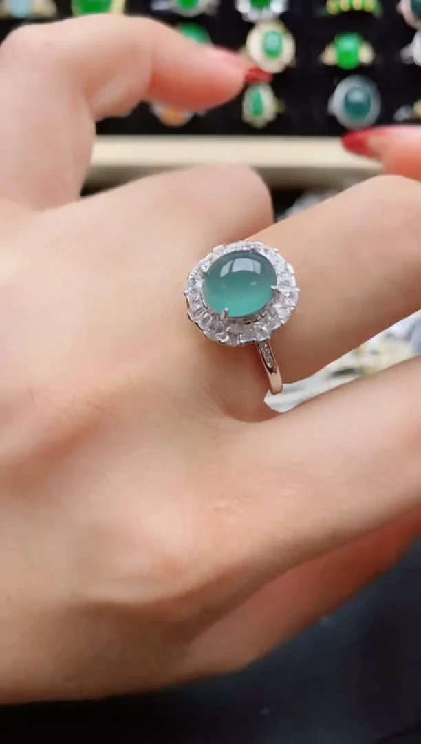 【闪购商品】翡翠戒指银S925镶嵌321321