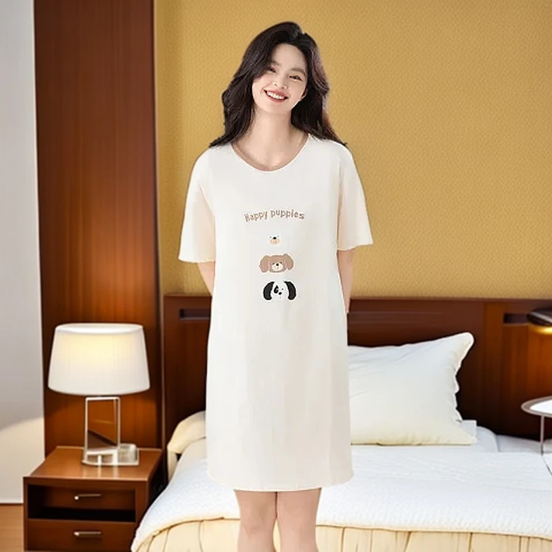 品牌薄款！新款纯棉爆款女士夏季睡衣休闲家居服裙子春秋均码款