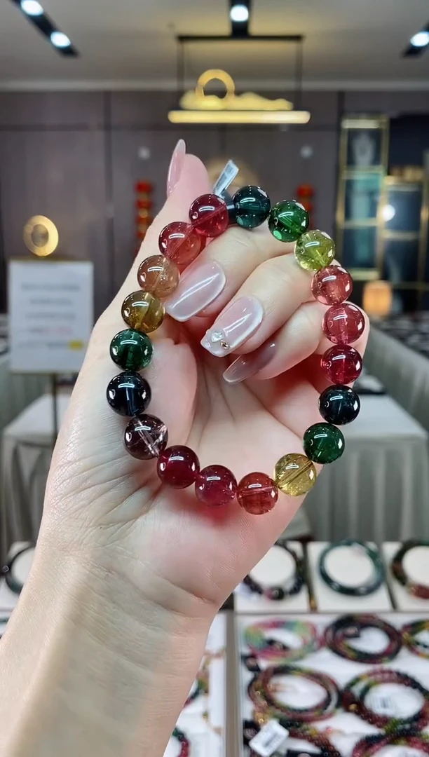 【闪购商品】碧玺单圈手串10mm+未镶嵌（多样性发一条）hon