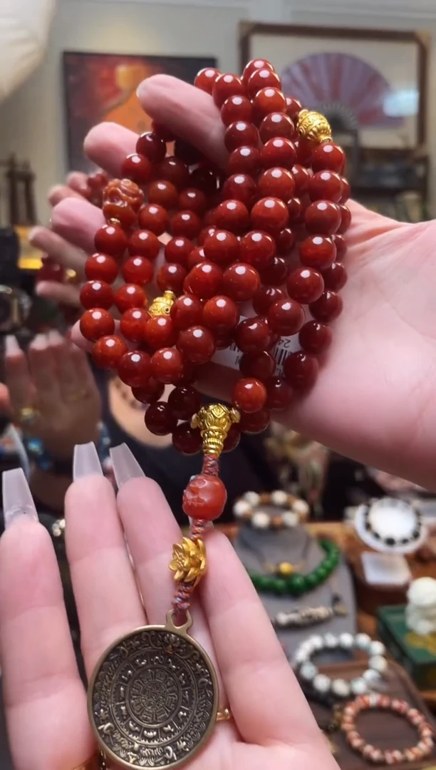 【闪购商品】柏香籽/百香籽吊坠0207-12高定款龙鳞凤血108