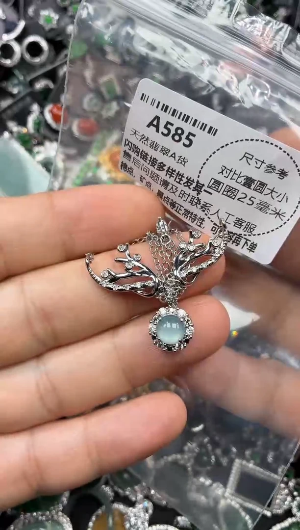 颈饰未镶嵌翡翠A585项链