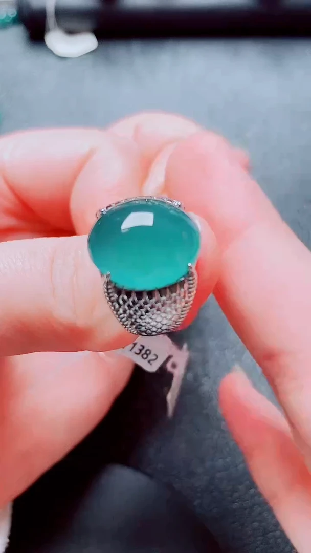 银S925镶嵌戒指翡翠1111