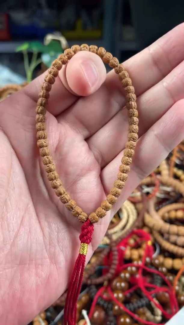 金刚菩提手串王胖子文玩工作室龙切佛手手持5.3-5.5