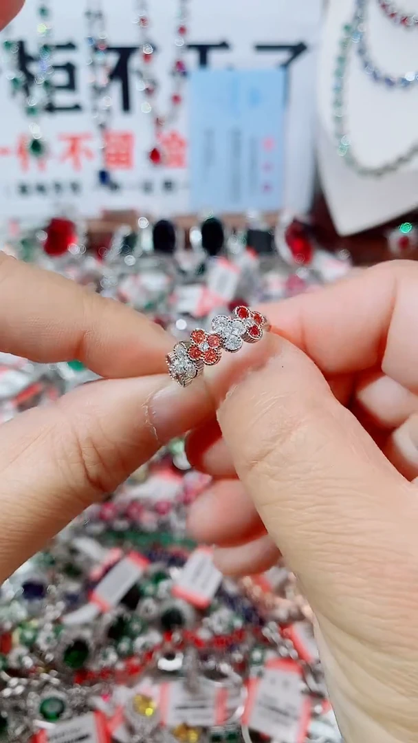 未镶嵌戒指石榴石石榴石