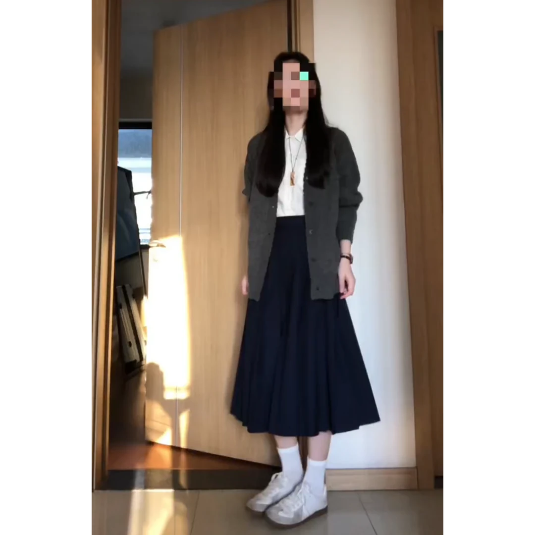 MARIE.COCO韩式慵懒chic套装女秋冬甜美风针织减龄开衫百褶半身裙