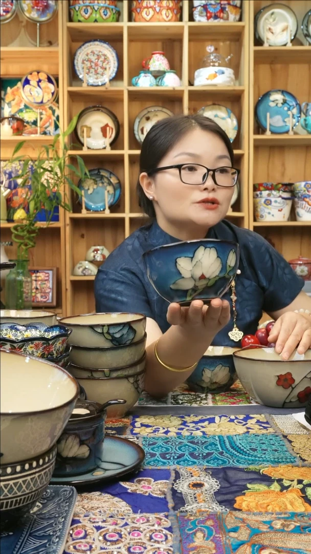 瓷片小可高温瓷餐具4.5英寸米饭碗2只