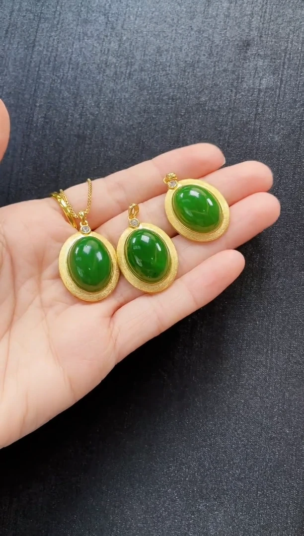 和田玉银S925镶嵌吊坠(不含链)多样性发一